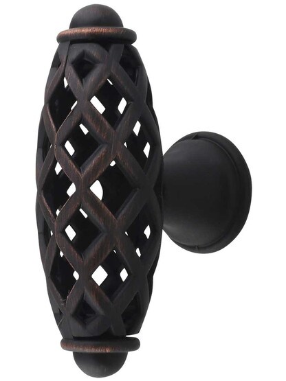 Tuscany Cabinet Knob - 13/16 inch x 1 7/16 inch in Brushed Oil Rubbed Bronze.